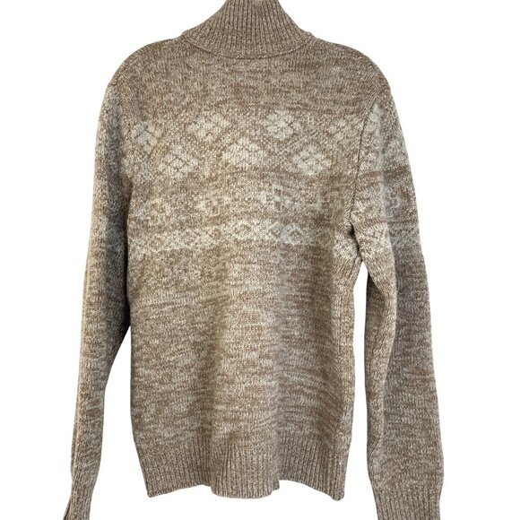 Banana Republic Merino Wool Henley Sweater Fair Isle RK10652 EUC Pullover - Picture 6 of 7